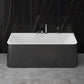 Modern Style Stone Soaking Bathtub Rectangle Back to Wall Bathtub Clearhalo 'Bathroom Remodel & Bathroom Fixtures' 'Bathtubs' 'Home Improvement' 'home_improvement' 'home_improvement_bathtubs' 'Showers & Bathtubs' 1200x1200_235ced56-4f87-4e73-8727-37a44864bb7d