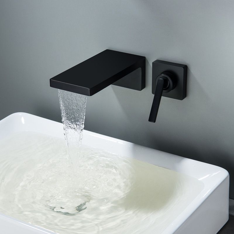 Modern Bathroom Faucet Solid Color Wall Mounted Bath Faucet Trim Clearhalo 'Bathroom Remodel & Bathroom Fixtures' 'Bathtub Faucets' 'bathtub_faucets' 'Home Improvement' 'home_improvement' 'home_improvement_bathtub_faucets' 1200x1200_23632aee-418d-48ff-a22b-1413ea1cb29d
