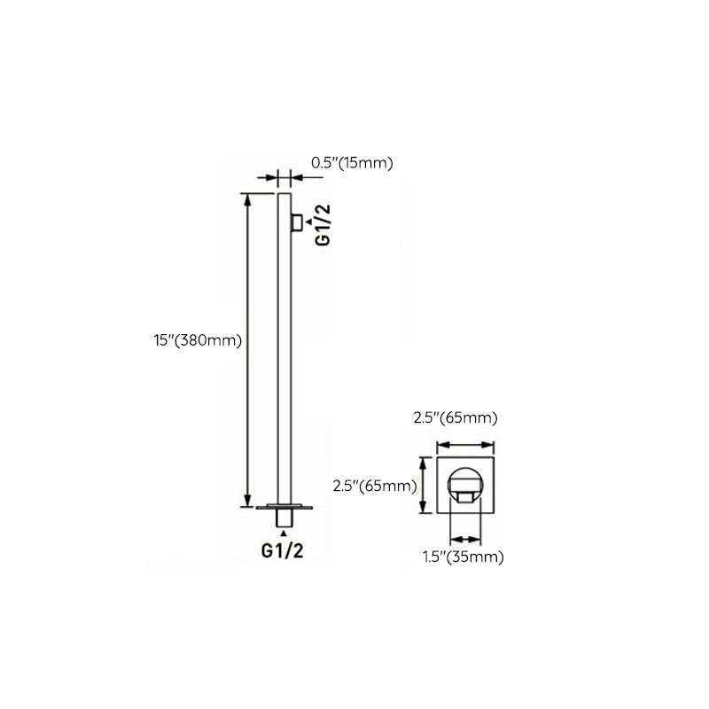 Modern Shower Set Brass Adjustable Shower Head Ceiling Mounted Shower Head Combo Clearhalo 'Bathroom Remodel & Bathroom Fixtures' 'Home Improvement' 'home_improvement' 'home_improvement_shower_faucets' 'Shower Faucets & Systems' 'shower_faucets' 'Showers & Bathtubs Plumbing' 'Showers & Bathtubs' 1200x1200_236e7396-9542-4d73-a90b-d2b7ad7c539b