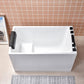 Stand Alone Antique Finish Bathtub Rectangular Soaking Modern Bath Tub Clearhalo 'Bathroom Remodel & Bathroom Fixtures' 'Bathtubs' 'Home Improvement' 'home_improvement' 'home_improvement_bathtubs' 'Showers & Bathtubs' 1200x1200_2370332c-f864-4bfc-9d42-bb5cc55f6903