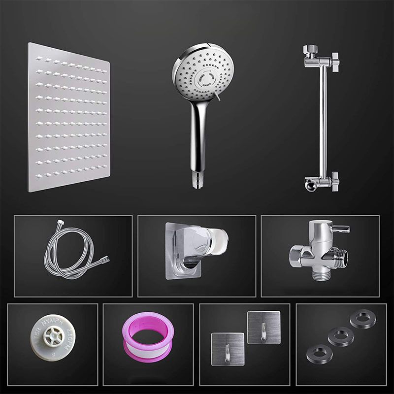 Modern Shower Combo Spray 5 Setting Patterns Hand Shower with Large Shower Head Clearhalo 'Bathroom Remodel & Bathroom Fixtures' 'Home Improvement' 'home_improvement' 'home_improvement_shower_heads' 'Shower Heads' 'shower_heads' 'Showers & Bathtubs Plumbing' 'Showers & Bathtubs' 1200x1200_238dc6c9-0c1a-404b-b1d3-0f2f804236df