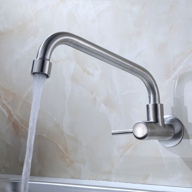 Contemporary Stainless Steel One Handle Pot Filler Low Profile Filler Clearhalo 'Home Improvement' 'home_improvement' 'home_improvement_kitchen_faucets' 'Kitchen Faucets' 'Kitchen Remodel & Kitchen Fixtures' 'Kitchen Sinks & Faucet Components' 'kitchen_faucets' 1200x1200_23c42c4a-dcb7-4cff-9b42-0cb33d13c5f4