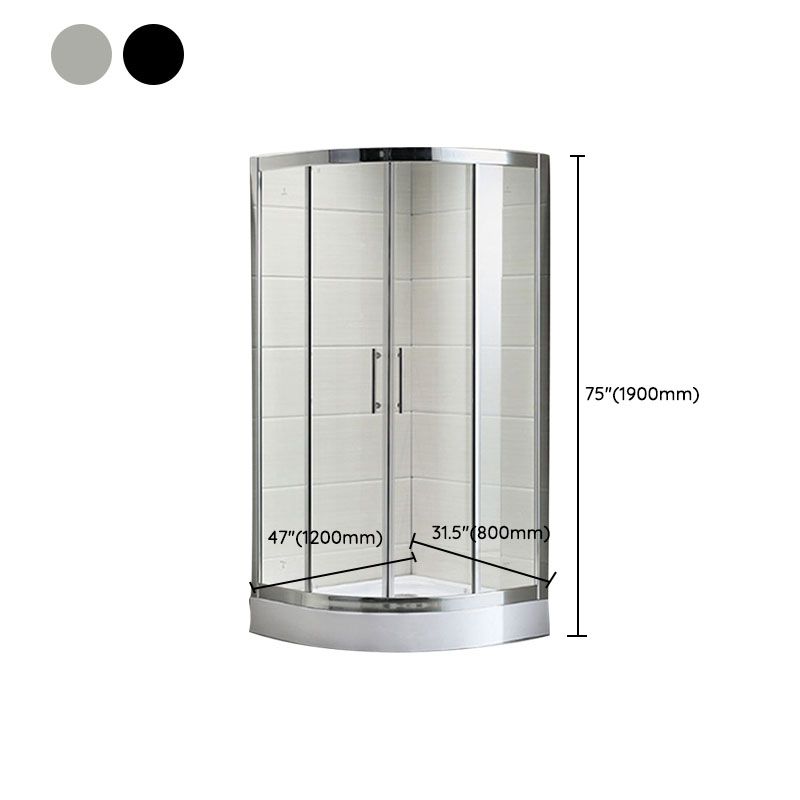 Modern Shower Stall Tempered Glass Easy Clean Glass Double Sliding Corner Shower Kit Clearhalo 'Bathroom Remodel & Bathroom Fixtures' 'Home Improvement' 'home_improvement' 'home_improvement_shower_stalls_enclosures' 'Shower Stalls & Enclosures' 'shower_stalls_enclosures' 'Showers & Bathtubs' 1200x1200_23c8ef74-b04e-4aa3-a502-80fe36cd74f9