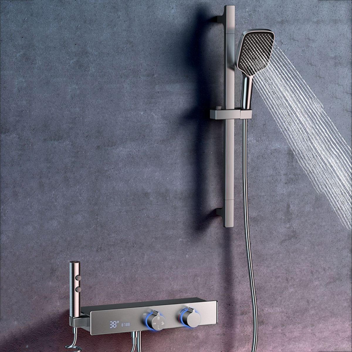 Shower System Rain Shower Head Massage/Jet Handheld Shower Trim Clearhalo 'Bathroom Remodel & Bathroom Fixtures' 'Home Improvement' 'home_improvement' 'home_improvement_shower_faucets' 'Shower Faucets & Systems' 'shower_faucets' 'Showers & Bathtubs Plumbing' 'Showers & Bathtubs' 1200x1200_23de2767-1065-4dd4-9d12-c0e6068daad7