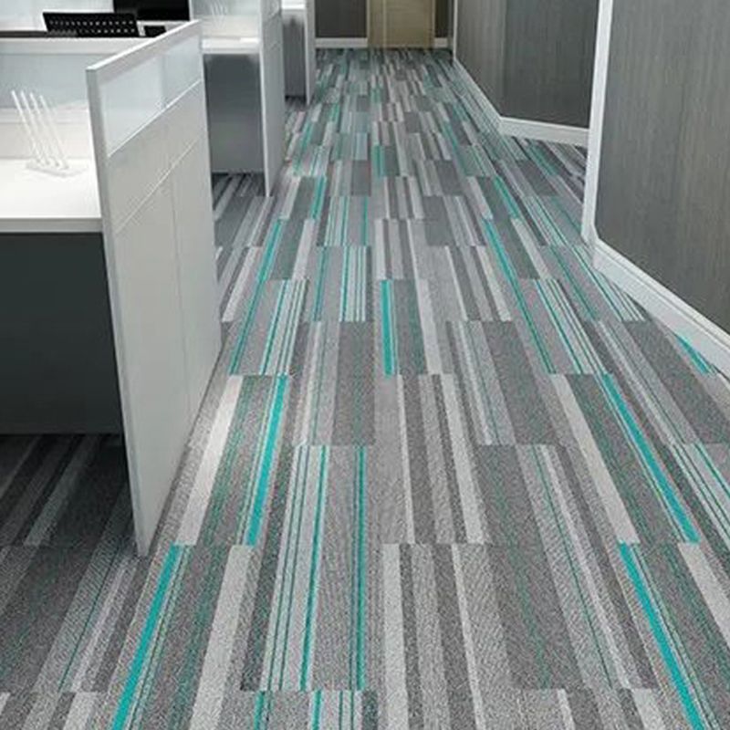 Modern Level Loop Carpet Tiles Stripe Print Interlocking Carpet Floor Tile Clearhalo 'Carpet Tiles & Carpet Squares' 'carpet_tiles_carpet_squares' 'Flooring 'Home Improvement' 'home_improvement' 'home_improvement_carpet_tiles_carpet_squares' Walls and Ceiling' 1200x1200_2414f715-7707-47d4-9ccc-1265108c8764