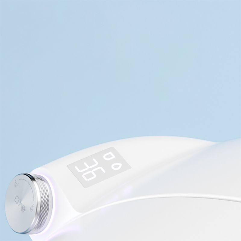 Contemporary Round White Heated Seat Warm Air Dryer Smart Toilet Clearhalo 'Bathroom Remodel & Bathroom Fixtures' 'Bidets' 'Home Improvement' 'home_improvement' 'home_improvement_bidets' 'Toilets & Bidets' 1200x1200_24258923-34d9-4e55-b871-a91a60214837