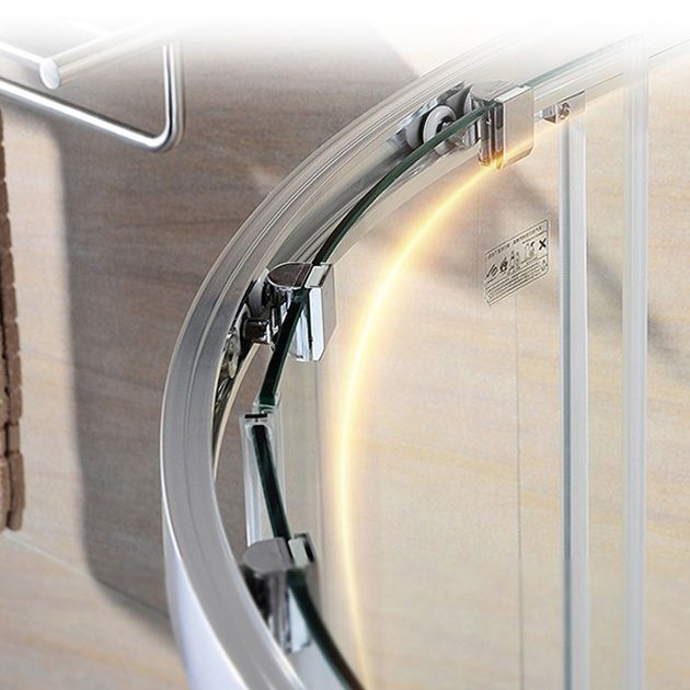Framed Tempered Shower Bath Door Double Sliding Shower Doors Clearhalo 'Bathroom Remodel & Bathroom Fixtures' 'Home Improvement' 'home_improvement' 'home_improvement_shower_tub_doors' 'Shower and Tub Doors' 'shower_tub_doors' 'Showers & Bathtubs' 1200x1200_242bbce0-5991-4aa1-92c6-7a9ec552396f