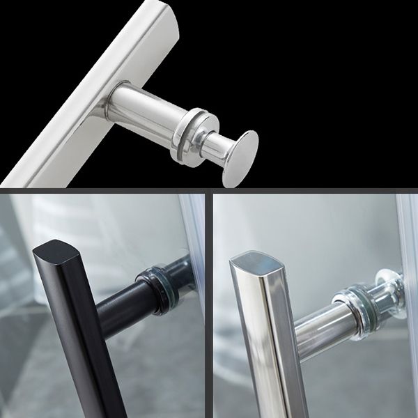 Neo-Angle Shower Kit Pivot Tempered Glass Corner Shower Kit with Fixed Panel Clearhalo 'Bathroom Remodel & Bathroom Fixtures' 'Home Improvement' 'home_improvement' 'home_improvement_shower_stalls_enclosures' 'Shower Stalls & Enclosures' 'shower_stalls_enclosures' 'Showers & Bathtubs' 1200x1200_2434992f-f626-45ea-af0e-2e4ea20ef696