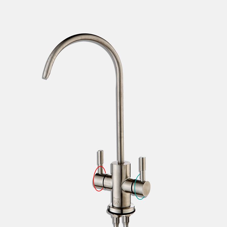 Modern Style Standard Kitchen Faucet Gooseneck 1-Hole Standard Kitchen Faucet Clearhalo 'Home Improvement' 'home_improvement' 'home_improvement_kitchen_faucets' 'Kitchen Faucets' 'Kitchen Remodel & Kitchen Fixtures' 'Kitchen Sinks & Faucet Components' 'kitchen_faucets' 1200x1200_2440cb38-f2ff-4618-9424-f3709f39dd66