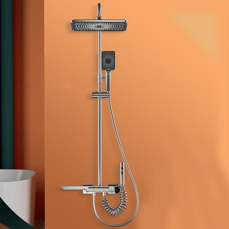 Modern Shower Head Combo Gray Valve Included Tub and Shower Faucet Clearhalo 'Bathroom Remodel & Bathroom Fixtures' 'Home Improvement' 'home_improvement' 'home_improvement_shower_faucets' 'Shower Faucets & Systems' 'shower_faucets' 'Showers & Bathtubs Plumbing' 'Showers & Bathtubs' 1200x1200_244b5e0a-b573-4658-b991-a5aa4bad4682
