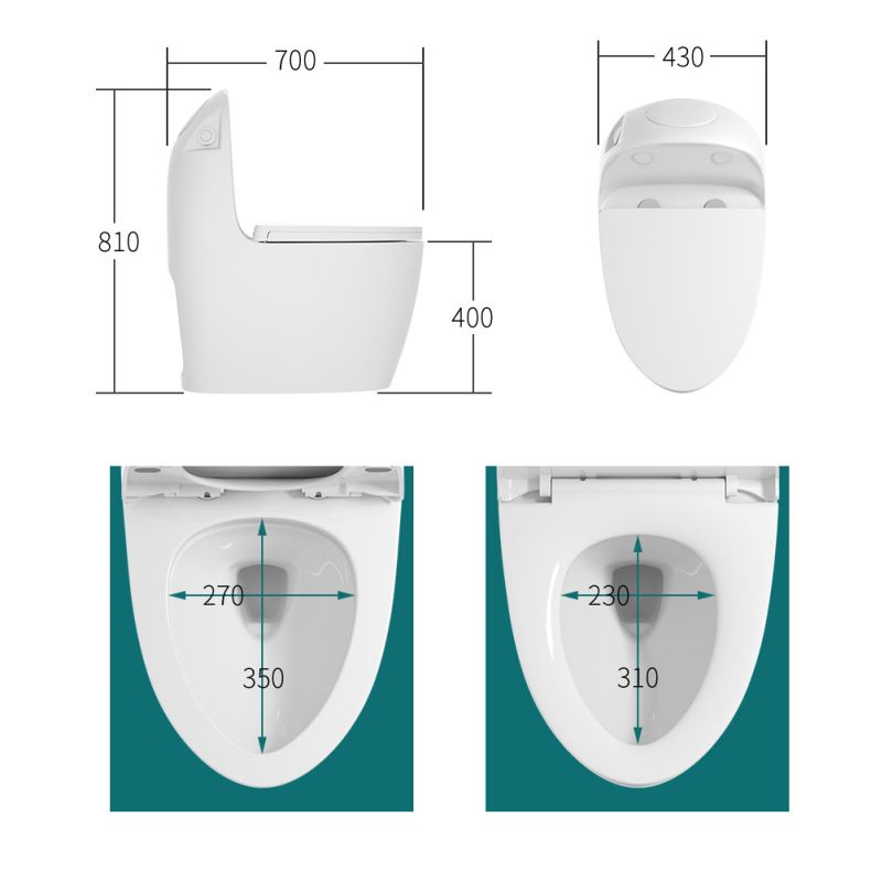 Floor Mount Flush Toilet Concealed Tank One-Piece Toilet with Slow Close Seat Clearhalo 'Bathroom Remodel & Bathroom Fixtures' 'Home Improvement' 'home_improvement' 'home_improvement_toilets' 'Toilets & Bidets' 'Toilets' 1200x1200_2464cd7a-0b0d-4d61-87b1-1c61030ed623