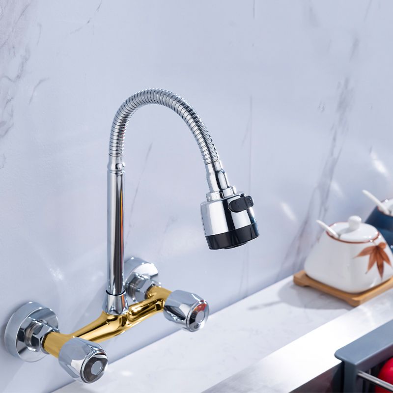 Pre-Rinse High-Arc Kitchen Faucet Double Handle Bridge Kitchen Faucet Clearhalo 'Home Improvement' 'home_improvement' 'home_improvement_kitchen_faucets' 'Kitchen Faucets' 'Kitchen Remodel & Kitchen Fixtures' 'Kitchen Sinks & Faucet Components' 'kitchen_faucets' 1200x1200_247be49a-e069-49c7-91f4-752e6dc3c4cd