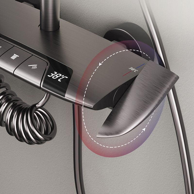 Modern Shower Head Combo Brass Swivel Slide Bar Included Wall Mounted Shower System Clearhalo 'Bathroom Remodel & Bathroom Fixtures' 'Home Improvement' 'home_improvement' 'home_improvement_shower_faucets' 'Shower Faucets & Systems' 'shower_faucets' 'Showers & Bathtubs Plumbing' 'Showers & Bathtubs' 1200x1200_2498f8b2-f9e2-463d-b264-5bd9897be9db