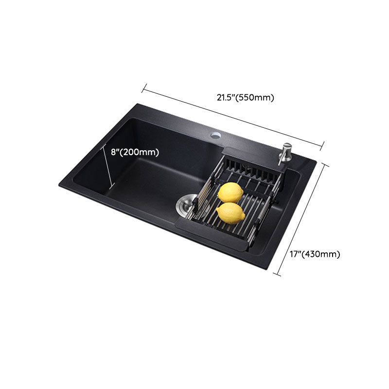 Quartz Kitchen Sink Modern Drop-In Kitchen Sink with Drain Assembly Clearhalo 'Home Improvement' 'home_improvement' 'home_improvement_kitchen_sinks' 'Kitchen Remodel & Kitchen Fixtures' 'Kitchen Sinks & Faucet Components' 'Kitchen Sinks' 'kitchen_sinks' 1200x1200_24e569c6-9148-48d5-b409-5372d42b1c1d