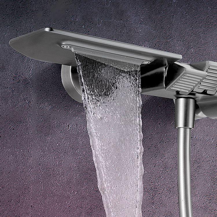 Shower Set Digital Display Simple Split Shower Set Bathroom Full Copper Booster Clearhalo 'Bathroom Remodel & Bathroom Fixtures' 'Home Improvement' 'home_improvement' 'home_improvement_shower_faucets' 'Shower Faucets & Systems' 'shower_faucets' 'Showers & Bathtubs Plumbing' 'Showers & Bathtubs' 1200x1200_24f2ff2b-1cda-42f9-a535-e5f36929087f