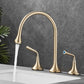 Modern Swivel Bathtub Faucet Double Handle Deck Mounted Bathroom Faucet with Handles Clearhalo 'Bathroom Remodel & Bathroom Fixtures' 'Bathtub Faucets' 'bathtub_faucets' 'Home Improvement' 'home_improvement' 'home_improvement_bathtub_faucets' 1200x1200_24fc9442-3949-42d6-9fc8-329442b74c2b