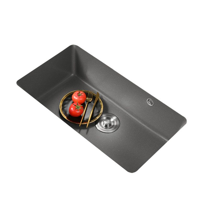 Quartz Kitchen Sink Contemporary Single Bowl Kitchen Sink with Strainer Clearhalo 'Home Improvement' 'home_improvement' 'home_improvement_kitchen_sinks' 'Kitchen Remodel & Kitchen Fixtures' 'Kitchen Sinks & Faucet Components' 'Kitchen Sinks' 'kitchen_sinks' 1200x1200_24fe0347-f133-4afc-96bb-aab0472c153c