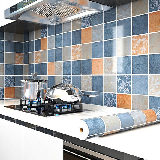 Grid Mosaic Peel & Stick Tile Water-resistant Kitchen Backsplash Wallpaper Clearhalo 'Flooring 'Home Improvement' 'home_improvement' 'home_improvement_peel_stick_blacksplash' 'Peel & Stick Backsplash Tile' 'peel_stick_blacksplash' 'Walls & Ceilings' Walls and Ceiling' 1200x1200_25000ca8-472e-41a6-a8bc-625a6ed0fbfb
