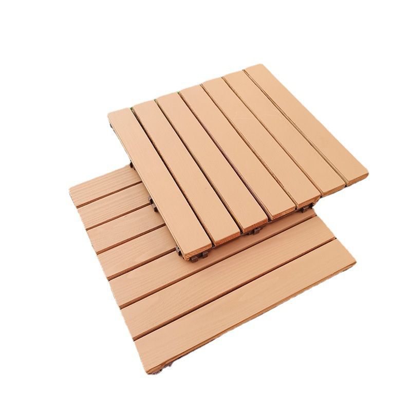 Yellow 6-Slat Square Wood Flooring Tiles Snap Fit Installation Floor Board Tiles Clearhalo 'Home Improvement' 'home_improvement' 'home_improvement_outdoor_deck_tiles_planks' 'Outdoor Deck Tiles & Planks' 'Outdoor Flooring & Tile' 'Outdoor Remodel' 'outdoor_deck_tiles_planks' 1200x1200_250f7ee9-9b8b-4e5a-8bed-b54f28930fd8