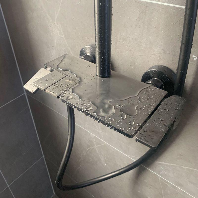 Modern Shower Set Brass Adjustable Shower Head Wall Mounted Shower Head Combo Clearhalo 'Bathroom Remodel & Bathroom Fixtures' 'Home Improvement' 'home_improvement' 'home_improvement_shower_faucets' 'Shower Faucets & Systems' 'shower_faucets' 'Showers & Bathtubs Plumbing' 'Showers & Bathtubs' 1200x1200_250fdc74-c446-49a6-b42e-0154cf6830ee