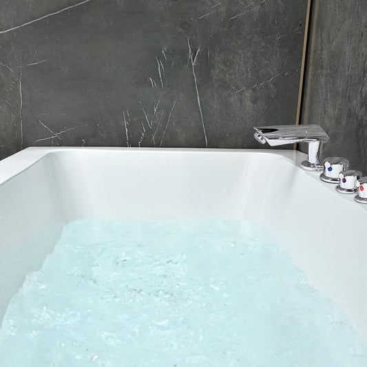 Modern Rectangular Bath Stand Acrylic Alone Soaking White Bathtub Clearhalo 'Bathroom Remodel & Bathroom Fixtures' 'Bathtubs' 'Home Improvement' 'home_improvement' 'home_improvement_bathtubs' 'Showers & Bathtubs' 1200x1200_252852ad-e689-40a0-b4a0-d1b41305f3c0
