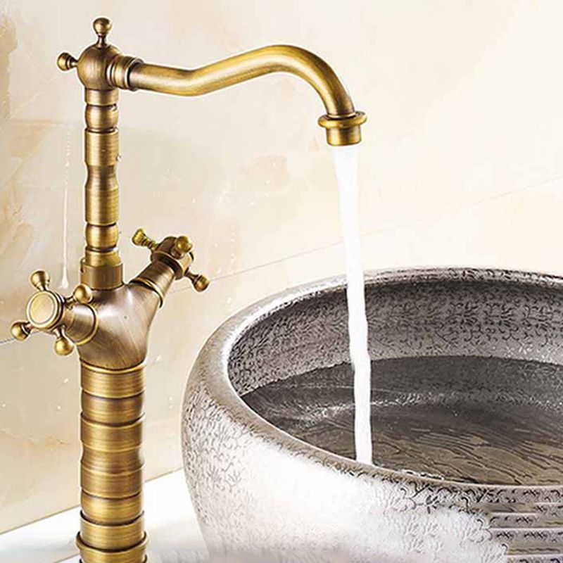 Traditional Kitchen Faucet Brass High Arc Gold Standard Kitchen Faucets with Double Handle Clearhalo 'Home Improvement' 'home_improvement' 'home_improvement_kitchen_faucets' 'Kitchen Faucets' 'Kitchen Remodel & Kitchen Fixtures' 'Kitchen Sinks & Faucet Components' 'kitchen_faucets' 1200x1200_254e9ec1-bbaf-47cf-9df1-74289699b736