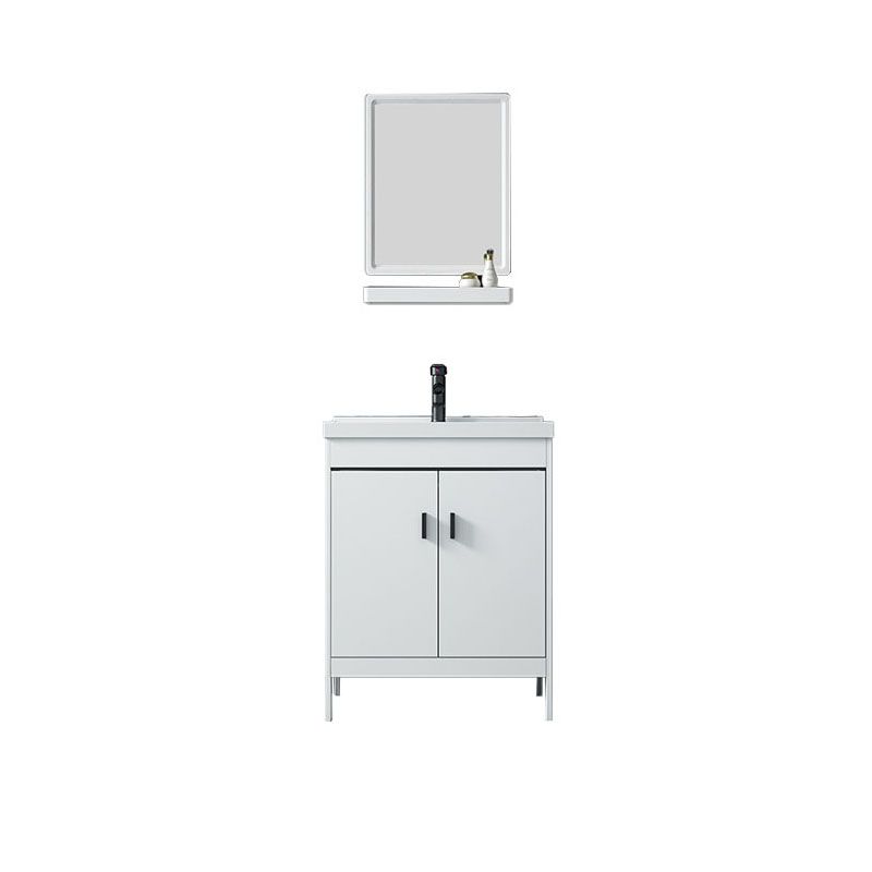 Modern Sink Vanity Free-standing Standard White Vanity Cabinet Clearhalo 'Bathroom Remodel & Bathroom Fixtures' 'Bathroom Vanities' 'bathroom_vanities' 'Home Improvement' 'home_improvement' 'home_improvement_bathroom_vanities' 1200x1200_254fa6a5-0996-4c40-a95f-e7eaf71a8fe2