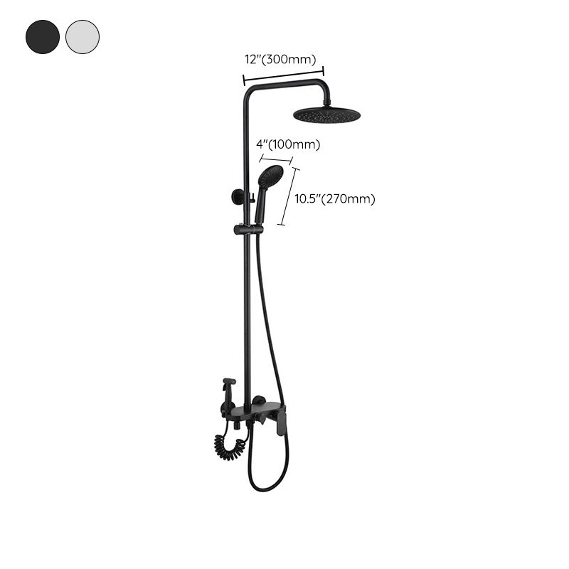 Modern Shower System Stainless Steel Adjustable Shower Head Shower Combo Clearhalo 'Bathroom Remodel & Bathroom Fixtures' 'Home Improvement' 'home_improvement' 'home_improvement_shower_faucets' 'Shower Faucets & Systems' 'shower_faucets' 'Showers & Bathtubs Plumbing' 'Showers & Bathtubs' 1200x1200_25619ef7-5c85-4142-935a-fe6452ad865f