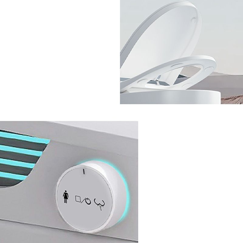 Contemporary Floor Mount Bidet with Warm Air Dryer and Remote Clearhalo 'Bathroom Remodel & Bathroom Fixtures' 'Bidets' 'Home Improvement' 'home_improvement' 'home_improvement_bidets' 'Toilets & Bidets' 1200x1200_2569627a-493a-45a6-a587-5177793799d8