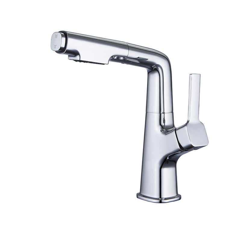 Modern Style Retractable Faucet Copper Single Handle Faucet for Kitchen Clearhalo 'Home Improvement' 'home_improvement' 'home_improvement_kitchen_faucets' 'Kitchen Faucets' 'Kitchen Remodel & Kitchen Fixtures' 'Kitchen Sinks & Faucet Components' 'kitchen_faucets' 1200x1200_25726177-e7c4-444e-a325-09ea55173e6a