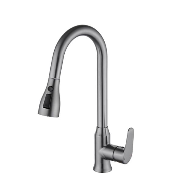 Modern Copper Kitchen Sink Faucet Single Handle High Arc Retractable Kitchen Faucet Clearhalo 'Home Improvement' 'home_improvement' 'home_improvement_kitchen_faucets' 'Kitchen Faucets' 'Kitchen Remodel & Kitchen Fixtures' 'Kitchen Sinks & Faucet Components' 'kitchen_faucets' 1200x1200_257e31c9-15cf-417c-af94-f947aa3a0d60