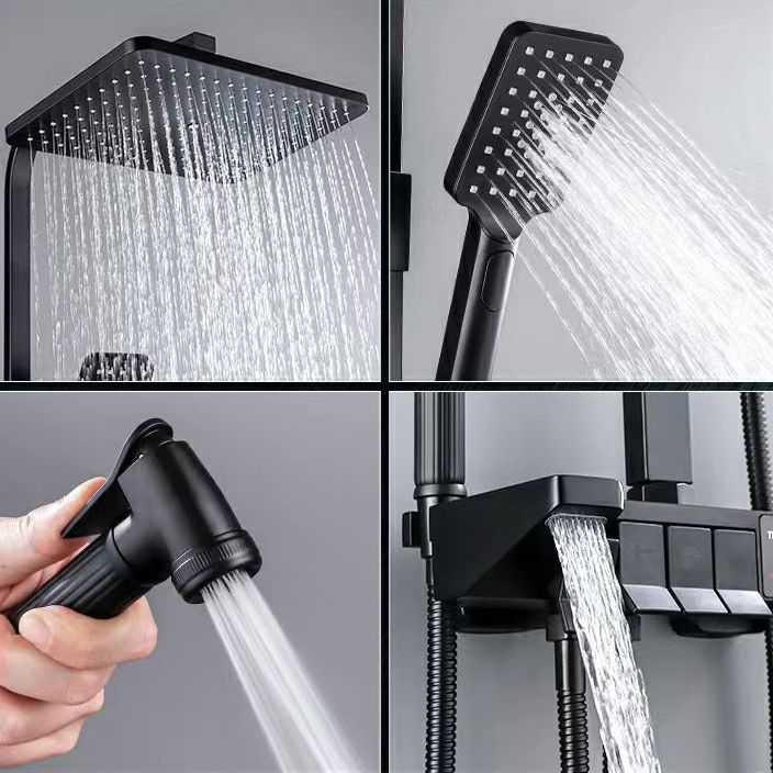 Square Metal Shower System Volume Control Dual Shower Head Shower Faucet with Shower Arm Clearhalo 'Bathroom Remodel & Bathroom Fixtures' 'Home Improvement' 'home_improvement' 'home_improvement_shower_faucets' 'Shower Faucets & Systems' 'shower_faucets' 'Showers & Bathtubs Plumbing' 'Showers & Bathtubs' 1200x1200_258f3319-726d-46bb-8839-02180ee28d76