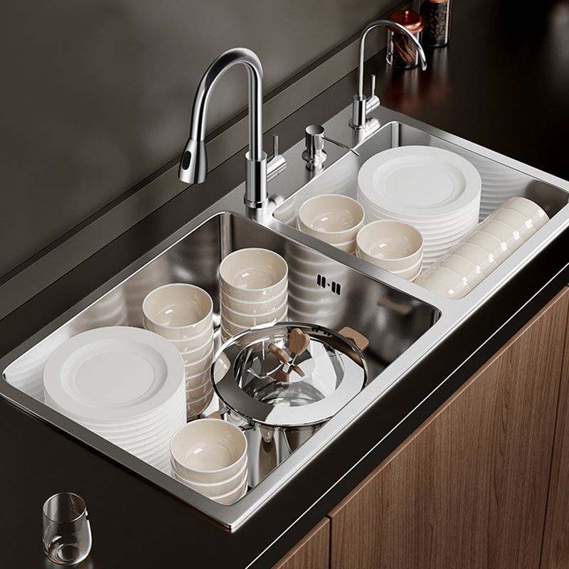 Classic Sink Set Stainless Steel Friction Resistant Sink Set for Kitchen Clearhalo 'Home Improvement' 'home_improvement' 'home_improvement_kitchen_sinks' 'Kitchen Remodel & Kitchen Fixtures' 'Kitchen Sinks & Faucet Components' 'Kitchen Sinks' 'kitchen_sinks' 1200x1200_259bbb0b-803b-4b19-add9-1e12e09d4629