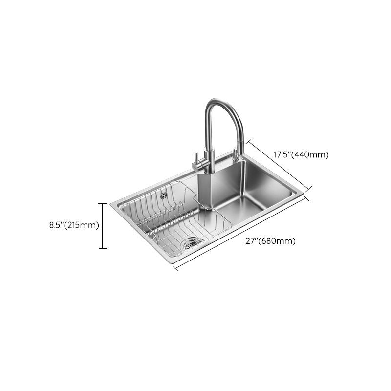Contemporary Style Kitchen Sink Stainless Steel 2 Holes Drop-In Kitchen Sink Clearhalo 'Home Improvement' 'home_improvement' 'home_improvement_kitchen_sinks' 'Kitchen Remodel & Kitchen Fixtures' 'Kitchen Sinks & Faucet Components' 'Kitchen Sinks' 'kitchen_sinks' 1200x1200_259dc44e-4baa-41ac-a257-76d8406436da