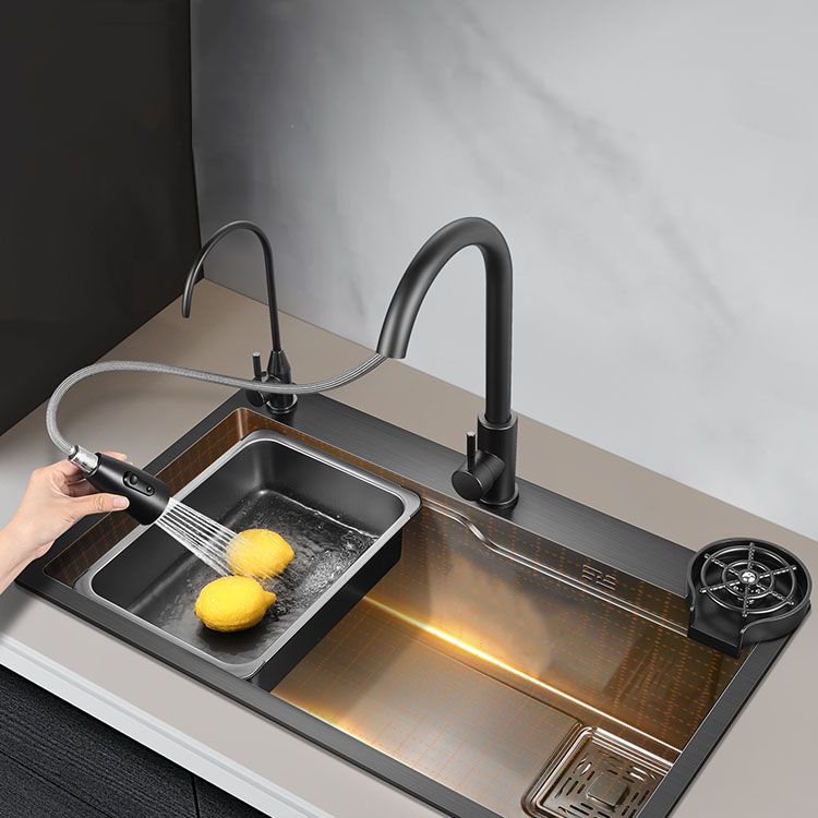 Modern Kitchen Sink Dirt Resistant Stainless Steel Drop-In Kitchen Sink Clearhalo 'Home Improvement' 'home_improvement' 'home_improvement_kitchen_sinks' 'Kitchen Remodel & Kitchen Fixtures' 'Kitchen Sinks & Faucet Components' 'Kitchen Sinks' 'kitchen_sinks' 1200x1200_25ac9b82-5d73-4c57-b964-ca81a147607c