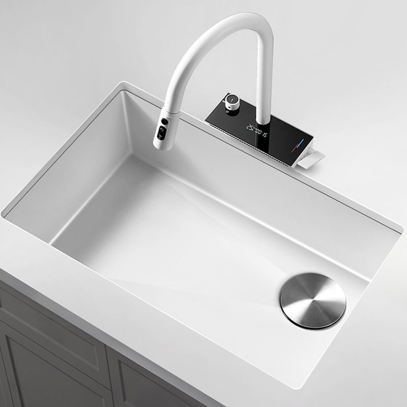 Single Bowl Kitchen Sink Stainless Steel Kitchen Sink with Drain Strainer Kit Clearhalo 'Home Improvement' 'home_improvement' 'home_improvement_kitchen_sinks' 'Kitchen Remodel & Kitchen Fixtures' 'Kitchen Sinks & Faucet Components' 'Kitchen Sinks' 'kitchen_sinks' 1200x1200_25c8f08a-63af-4181-83de-267d21051e8c