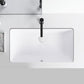 Modern Undermount Bathroom Sink Rectangular Porcelain with Faucet Basin Sink Clearhalo 'Bathroom Remodel & Bathroom Fixtures' 'Bathroom Sinks & Faucet Components' 'Bathroom Sinks' 'bathroom_sink' 'Home Improvement' 'home_improvement' 'home_improvement_bathroom_sink' 1200x1200_25cca4b2-fd43-4220-8df0-e492575328e6
