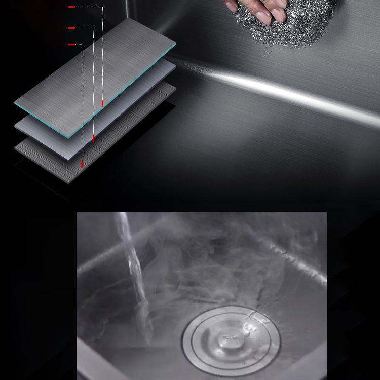 Modern Style Kitchen Sink Stainless Steel Drop-In Kitchen Sink with Drain Strainer Kit Clearhalo 'Home Improvement' 'home_improvement' 'home_improvement_kitchen_sinks' 'Kitchen Remodel & Kitchen Fixtures' 'Kitchen Sinks & Faucet Components' 'Kitchen Sinks' 'kitchen_sinks' 1200x1200_25d76ffb-f3df-423c-843c-842f5fe79a37