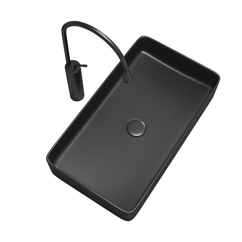 Contemporary Bathroom Sink Porcelain Rectangular Vessel Bathroom Sink Clearhalo 'Bathroom Remodel & Bathroom Fixtures' 'Bathroom Sinks & Faucet Components' 'Bathroom Sinks' 'bathroom_sink' 'Home Improvement' 'home_improvement' 'home_improvement_bathroom_sink' 1200x1200_25e888eb-e9a6-4881-a3e4-8802249d5eb4