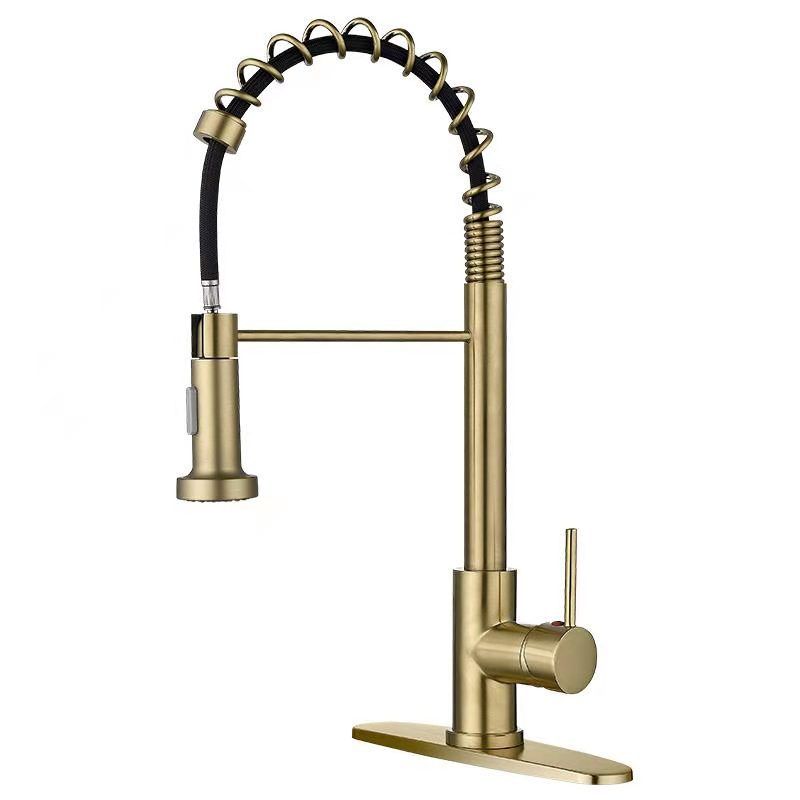 Modern Farmhouse Faucet One Handle High Arch Kitchen Faucet with Pull out Sprayer Clearhalo 'Home Improvement' 'home_improvement' 'home_improvement_kitchen_faucets' 'Kitchen Faucets' 'Kitchen Remodel & Kitchen Fixtures' 'Kitchen Sinks & Faucet Components' 'kitchen_faucets' 1200x1200_25ee8efa-7133-4b67-aac7-1d8ab7446ebd