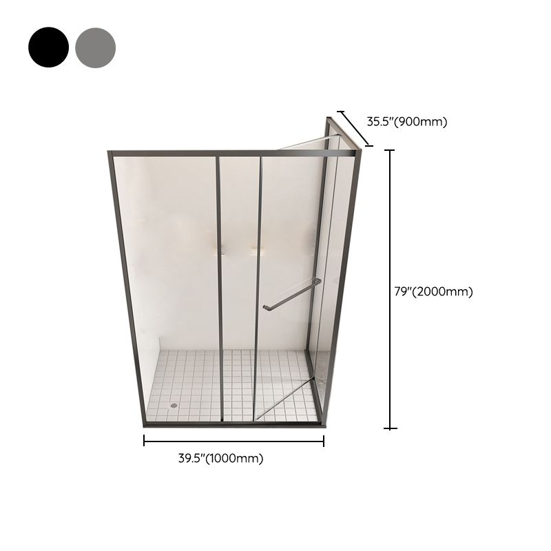 Rectangular Full Frame Shower Enclosure Tempered Glass Shower Enclosure Clearhalo 'Bathroom Remodel & Bathroom Fixtures' 'Home Improvement' 'home_improvement' 'home_improvement_shower_stalls_enclosures' 'Shower Stalls & Enclosures' 'shower_stalls_enclosures' 'Showers & Bathtubs' 1200x1200_25fb5358-54bc-4b98-a73f-07803c13ab03