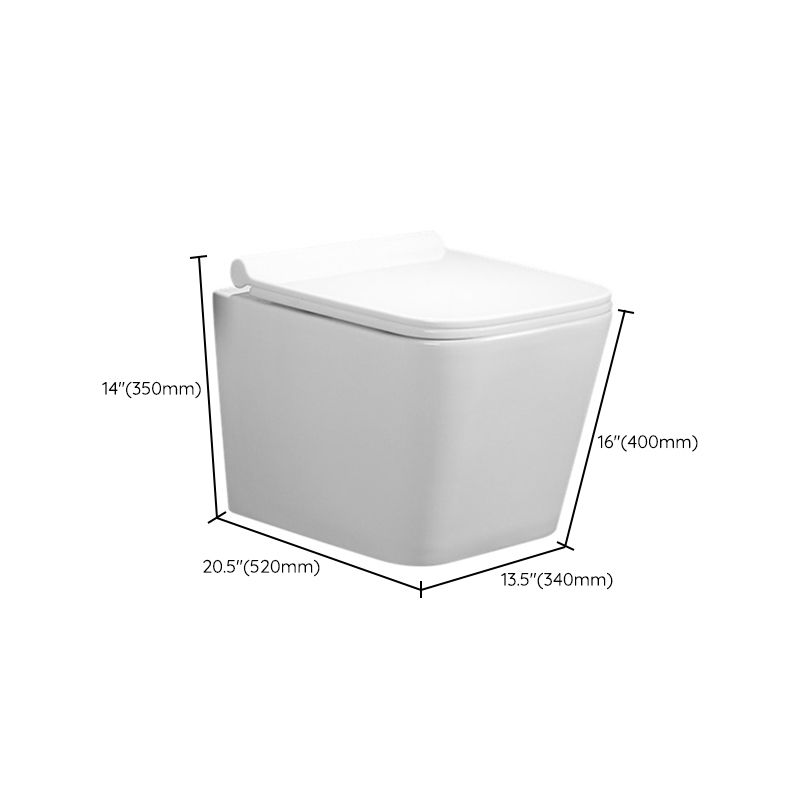 Contemporary Flush Toilet One Piece Wall Mount Porcelain Urine Toilet Clearhalo 'Bathroom Remodel & Bathroom Fixtures' 'Home Improvement' 'home_improvement' 'home_improvement_toilets' 'Toilets & Bidets' 'Toilets' 1200x1200_260110ea-007e-4305-ba6a-67de0755d1ed