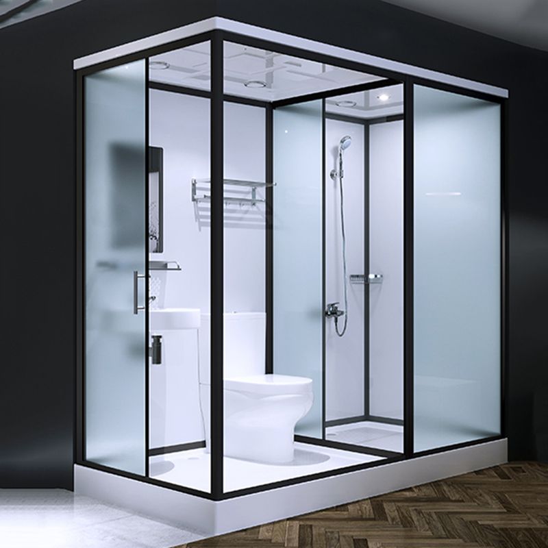Bathroom Shower Stall Framed Single Sliding Rectangular Shower Enclosure Clearhalo 'Bathroom Remodel & Bathroom Fixtures' 'Home Improvement' 'home_improvement' 'home_improvement_shower_stalls_enclosures' 'Shower Stalls & Enclosures' 'shower_stalls_enclosures' 'Showers & Bathtubs' 1200x1200_26108019-a880-4002-9268-6eeb1a8e2c08