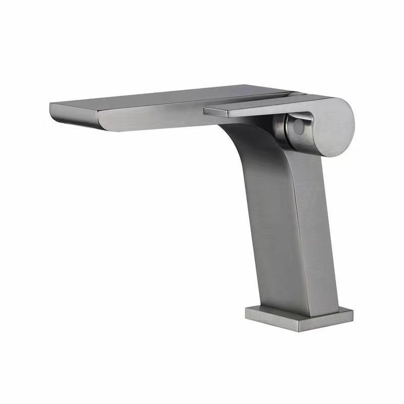 Modern Vessel Faucet Brass Lever Handles Waterfall Spout Bathroom Sink Faucet Clearhalo 'Bathroom Remodel & Bathroom Fixtures' 'Bathroom Sink Faucets' 'Bathroom Sinks & Faucet Components' 'bathroom_sink_faucets' 'Home Improvement' 'home_improvement' 'home_improvement_bathroom_sink_faucets' 1200x1200_26131ce2-a27b-4948-b0a6-a5202af0c861