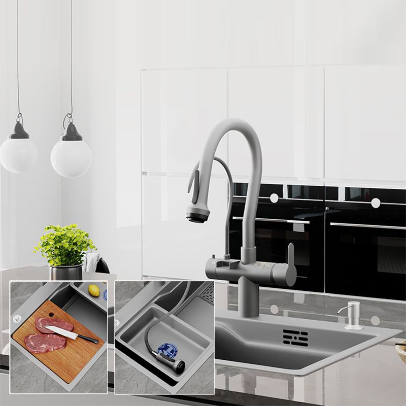 Modern Kitchen Sink Stainless Steel with Accessories and Faucet Top-Mount Kitchen Bar Sink Clearhalo 'Home Improvement' 'home_improvement' 'home_improvement_kitchen_sinks' 'Kitchen Remodel & Kitchen Fixtures' 'Kitchen Sinks & Faucet Components' 'Kitchen Sinks' 'kitchen_sinks' 1200x1200_261417ba-d766-40ea-a48c-62c88a19389a