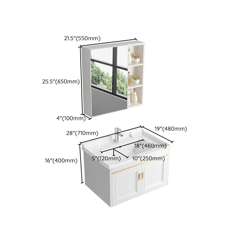 Glam White Sink Vanity Wooden Single Sink Vanity Set for Bathroom Clearhalo 'Bathroom Remodel & Bathroom Fixtures' 'Bathroom Vanities' 'bathroom_vanities' 'Home Improvement' 'home_improvement' 'home_improvement_bathroom_vanities' 1200x1200_261eff1c-4468-44fb-b061-cf1944d912ee