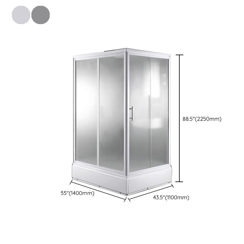 Contemporary Shower Stall Frosted Rectangle Shower Stall with Ceiling Clearhalo 'Bathroom Remodel & Bathroom Fixtures' 'Home Improvement' 'home_improvement' 'home_improvement_shower_stalls_enclosures' 'Shower Stalls & Enclosures' 'shower_stalls_enclosures' 'Showers & Bathtubs' 1200x1200_262a4ab4-66e6-47ad-854d-3896375538a9