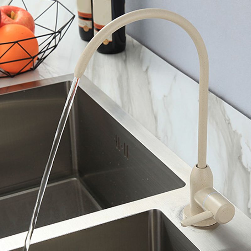 Contemporary Style Faucet Stainless Steel Single Handle High Arc Faucet for Kitchen Clearhalo 'Home Improvement' 'home_improvement' 'home_improvement_kitchen_faucets' 'Kitchen Faucets' 'Kitchen Remodel & Kitchen Fixtures' 'Kitchen Sinks & Faucet Components' 'kitchen_faucets' 1200x1200_2632ef49-f490-438f-bfa6-b57ee9a1bfe1