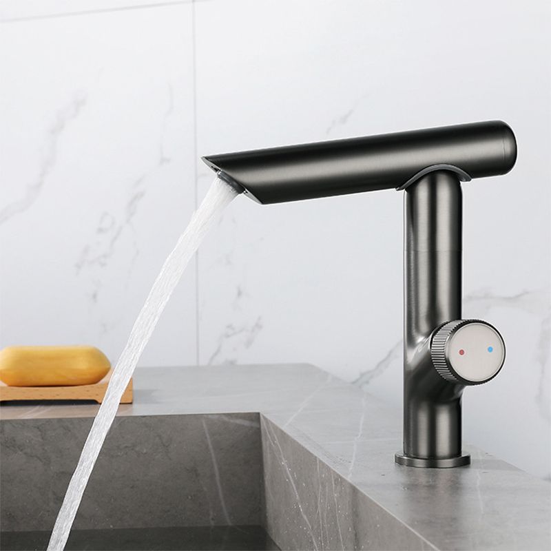 Glam Vessel Sink Faucet Brass Knob Handle Swivel Spout Bathroom Faucet Clearhalo 'Bathroom Remodel & Bathroom Fixtures' 'Bathroom Sink Faucets' 'Bathroom Sinks & Faucet Components' 'bathroom_sink_faucets' 'Home Improvement' 'home_improvement' 'home_improvement_bathroom_sink_faucets' 1200x1200_26515874-bf2e-48f4-b30d-b6933f24832d