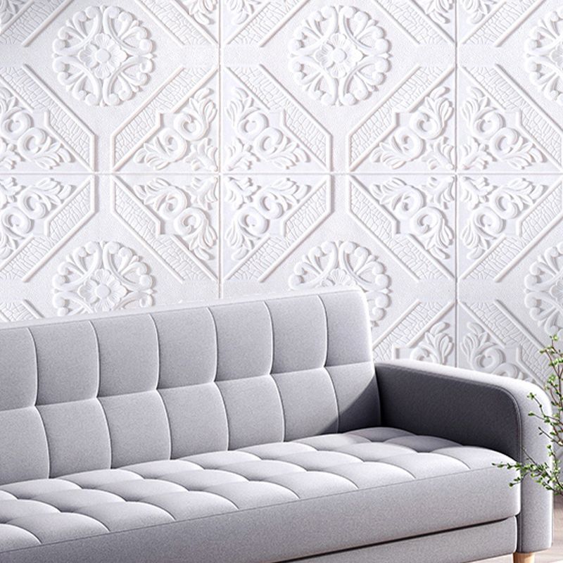 Modern Style XPE Foam Wall Paneling Square 3D Relief Waterproof Wall Paneling Clearhalo 'Flooring 'Home Improvement' 'home_improvement' 'home_improvement_wall_paneling' 'Wall Paneling' 'wall_paneling' 'Walls & Ceilings' Walls and Ceiling' 1200x1200_26556955-42e4-4d42-8751-96cdb9328070